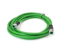 M12 4 Pin D Code Male to Ethernet Cable Aviation Plug Communication Industrial Connection Line for Encoder Automation PLC Network CAT5e Flexible Shield Waterproof 32.8ft/10Meter(6.56ft)