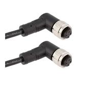 M12 4Pin 5pin 8pin 12pin Male Connector with Wire Female Waterproof Straight Elbow PVC Sensor Extension Cable 10M(Female to Female E,5 meters,4P)