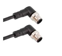 M12 4Pin 5pin 8pin 12pin Male Connector with Wire Female Waterproof Straight Elbow PVC Sensor Extension Cable 10M(Male to Male E,5 meters,4P)