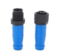 M12 5Pin Male Female Terminator for NMEA 2000 Network, Resistor Terminator Kit, Heat Cold ABS Plastic Housing, Threaded Connector for Sensors Actuators Motors Rail Transi (Blue)