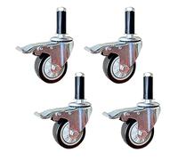 M12 × 60mm Heavy Duty Swivel Castor Wheels 360kg Load Capacity Silent Nylon PU with Rubber Sleeve 4 pcs Ideal for Furniture Workbench Scaffold Dining Car