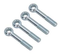 M12 80mm Eye Bolt 4 Pack Zinc Plated Threaded Rings DIN444 Catenary Wire