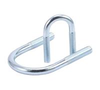 M12 Carbon Steel U-Bolts 2PCS Metric U Type Thread Hoop Strap Clasp Clamp Screw