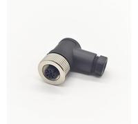 M12 Connector 5-Pin A Coded 90 Degree Circular Connector 5 Pin On-site Installable Screw Connection 12 mm Aviation Female Connector IP67 Waterproof Industrial Circle Connector