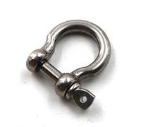 M12 D Ring Shackle Boat Anchor Shackle 304 Stainless Steel Chain Shackle Screw Pin Bow Shackle Pack of 1