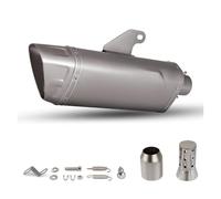 M12 Exhaust Universal Motorcycle 51mm Muffler With D&B K&iller For ZX6R RS660 R6 Ninja650 450SR 650NK GSXR750 CB750 CBR650R F900XR(SHORT SILVER)