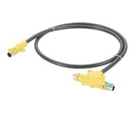 M12 M-Code T-Type Splitter Cable 5-Pin + PE Power Connection Cable Three-Phase Power Distribution Cable PCM-S-0454 1m