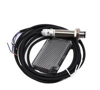 M12 Mirror Reflection Photoelectric Sensor IP65 2M Detection Distance 24V NPN PNP Optical Infrared Switches
