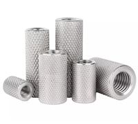 M12 Round Spacer Two-sided Internal Thread Round Knurled Thumb Nuts Thread Couplings Stainless Steel 4 Pieces (M12 x 30 mm)