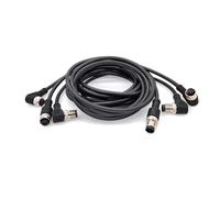 M12 Sensor Connector Cable Double Head Line Male Female 2m Wire 4Pin 5Pin 8Pin Connectors 1Pcs(Straight M to M 8 p)