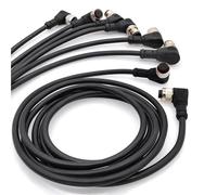 M12 Sensor Connector Cable Double Head Male Female 2m Wire 4Pin 5Pin 8Pin A Type 1Pcs(Straight M to F 4p)