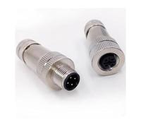 M12 Sensor Waterproof connector Matel Signal shielding Male Female screw threaded 4 5 8 Pin IDGTTLDF(Straight,MALE INSERT_5P)