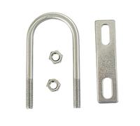 M12 Stainless Steel 304 Extra Long U-Bolt Set | Heavy-Duty U-Bolts with Screws and Accessories Corrosion-Resistant Pipe Clamps