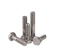 M12 Threaded Bolts 304 Stainless Steel Hex Bolt Coarse Thread Hex Screw (Pack of 10) - M12x50mm