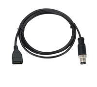 M12 To USB Connector Cable 4 5 Pin To USB Scanner Cable Industrial Camera Wire Plug 1-10M USB To M12 Male Female Extension Line(Brown,TYPE-A_5 PIN_5 METERS)