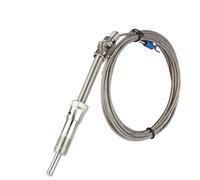 M12 Type K/E Compression Spring Shielded Wire Thermocouple Temperature Sensor 1Pcs(M12 E Type 4m)