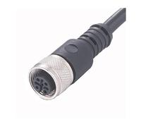 M12 waterproof male and female connector aviation plug 4 pins 5 pin 8 pin sensor single head injection belt 2m wire IDGTTLDF(M12 Bent male,4P)