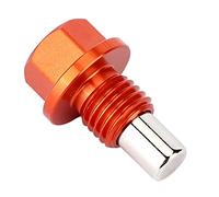 M12 x 1.5 Magnetic Oil Drain Plug, Aluminium Alloy Sump Nut Bolt with 5 Copper Crush Washers, Universal Leakproof Engine Oil Pan Screw Replacement for Car Motorcycle