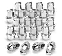 M12 x 1.5 Wheel Nuts, Alloy Wheel Nut, 19mm Hex, 20Pcs, Compatible with New Ford Focus/Mondeo (2012-2025), Closed End Lug Nuts (Chrome), One-Piece Acorn Seat, Taper