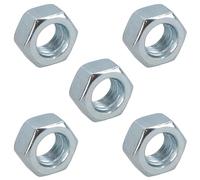 M12 x 1.75mm Hex Full Nut Fastener Hexagonal Metric Nuts Grade 8 Zinc Plated 5pk