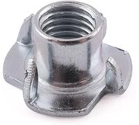 M12 x 14mm 4 PRONGED CAPTIVE BLIND TEE NUT WOOD THREADED FURNITURE T NUTS… (10)