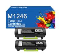 M1246 Toner Cartridge Replacement for Lexmark 24B6886 24B6889 Toner Work for Lexmark M1246 XM1246 Printer, High-Definition Printing,M1246-2Set