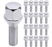 M12X1.25 19mm Hex 28mm Shank Wheel Bolts for 2014-2023 Jeep Cherokee 2017-2023 Jeep Compass 2015-2023 Jeep Renegade Wheel Lug Bolts Chrome