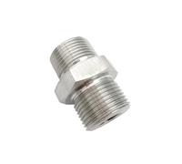M12x1.25 to M12x1.25 Metric Male Thread 304 Stainless Steel Pipe Fitting Equal Hex Nipple Connector