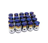 M12x1.5/1.25 Length Wheel Lug Nuts Anti-theft Screws Aluminium Alloy Steel Hub 20PCS/set(Enamel,M12x1.25)