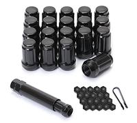 M12x1.5 Black Spline Lug Nuts - 1.38" Long Set of 20 for Honda Accord, CRV, Civic