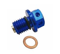 M12x1.5 Magnetic Engine Oil Drain Plug And Washer Gasket Compatible With CRF XR Z50 CR80 50cc 90/110/125/140/150CC Pit Dirt Bike(Blue)