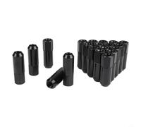 M12x1.5 Thread Aluminum Wheel Nuts 20pcs Black