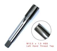 M13.5 x 1.0mm Left-Hand HSS Tap, High-Speed Steel Metric Thread Cutting Tool for Ferrous & Non-Ferrous Metals, Silver Finish