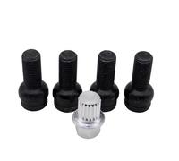 M14*1.5MM Black Steel Wheel Bolt & Lock Lug Nut Set With Key For VW For Golf Bora Car Accessories 1K0 698 137