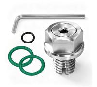 M14.1x1.5 Oversize Piggyback Oil Drain Plug, Stainless Steel Self-Tapping Oil Pan Thread Repair Kit with O-Ring & L-Wrench, Leak-Proof Replacement for Cars, Trucks, Motorcycles, Boats, SUVs, ATVs