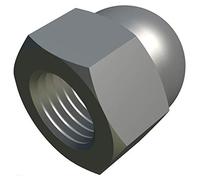 M14 Dome Hex Cap Nuts Zinc Plated Hexagon Acorn Decorative for Screws/Bolts - Domed Round Head Protection Cover Cap Nut Accorting to Standard DIN 1587 Silver Tone (14 mm)