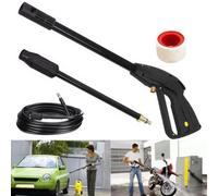 M14 High Pressure Power Washer Spray Gun Jet Lance Trigger Wash Wand 8M Hose Kit