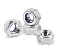 M14 Locking Nuts (Pack of: 4) Nylon Insert Lock Nut Steel Zinc Plated Nyloc DIN 985