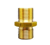 M14 M18 M20 1/4" 1/2" Male Thread Hex Brass Pipe Fitting Coupler Reducer Connector for Fuel Gas Water(NO1)