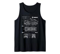 M142 High Mobility Artillery Rocket System HIMARS Blueprint Tank Top