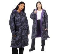M1427 Ladies Camo purple Changing Robe Outdoor Active showerproof COAT Advance - LONG SLEEVE Oversized Change Robe Coat with Fleece Lining-Hooded Jacket (UK, Alpha, L, XXL, Regular, Regular, CAMO)