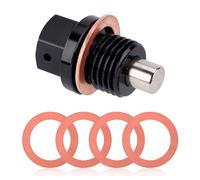 M14x1.5 Magnetic Oil Drain Plug with 4pcs Oil Drain Plug Washer, Aluminum Alloy Oil Pan Drain Plug for Most Ford Honda Mazda and More Vehicles