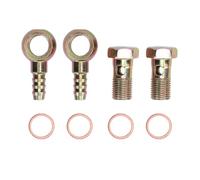 M14x1.5mm Banjo Bolt Hose Barb Fittings Kit, Stainless Steel Water Coolant Banjo Fitting for 9-10mm ID Coolant Hose, High - Pressure Fluid Connection with 8 - Piece Assembly