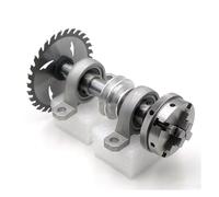 M14x1mm M14 Thread Spindle Shaft Pulley 2 Bearing Wood Lathe Headstock with 4 Jaws Chuck K02-65 4 Inch(A K02-65 4 Jaw Chuck)