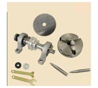 M14x1mm M14 Thread Spindle Shaft Pulley 2 Bearing Wood Lathe Headstock with 4 Jaws Chuck K02-65 4 Inch(B K01-65 3 Jaw Chuck)