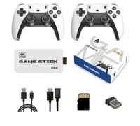 M15 4K Retro Game Stick TV Console - Built-in 128GB 50000+ Classic Games, Dual Wireless Controllers, HDMI Output for 4K TV, Support PS1/FC/GBA/Sega/MAME Multi-Emulators (64 BG(40000games))