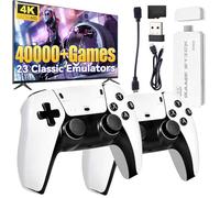 M15 Retro Game Stick,2.4Ghz Wireless Controller 4K-HDMI Output Plug and Play Video Game Console, 50000 Video Games Retro Gaming Console-M15||64G