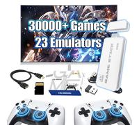 M15 Retro Game Stick,30000+ classic games ,Retro Gaming Console with 23 Emulators,4K HD Output TV Game Stick,with 2 Wireless 2.4GHz Controllers,Plug and Play Video Games Console,TV/Computer(64GB)