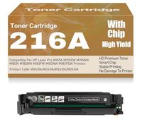 M155A M155DW M155NW M182N M182NW M183FW M183NW M183FDW Toner Cartridges with Chip Compatible 216A Black Yellow Magenta Cyan Toner W2410A W2411A W2412A W2413A Toner for HP,Black-216A