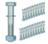 M16 (16mm) x 90mm High Tensile Tow Bar Ball Fixing Bolts Washers + Nuts 20 Pack